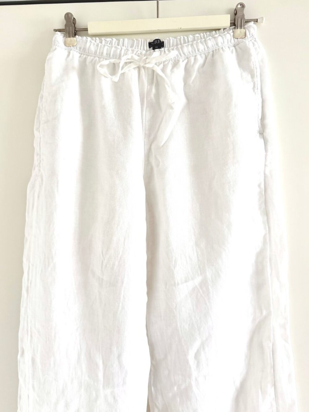 J. Crew White Wide-Leg Drawstring Pants - Picture 5 of 8